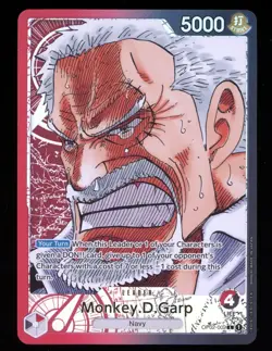 Monkey D Garp OP02-002 Manga Leader Alternate Art One Piece Card English - Image 1
