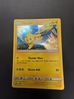 Pikachu SM81 Holo Rare Promo Card Near Mint Condition Sleeved - Image 3
