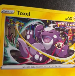 Pokemon Toxel Swirl Card Holo Promo Full HD Galaxy - Image 1