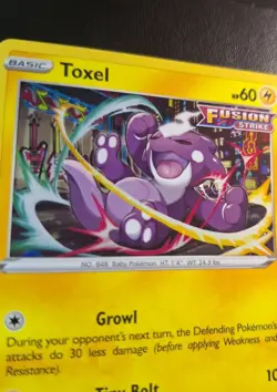 Pokemon Toxel Swirl Card Holo Promo Full HD Galaxy - Image 3