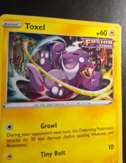 Pokemon Toxel Swirl Card Holo Promo Full HD Galaxy - Image 5
