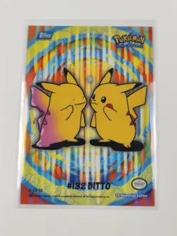 Pokemon Topps 2000 TV Animation Series 2 Stick-Ons #132 Ditto Card 5 of 10 - Image 1