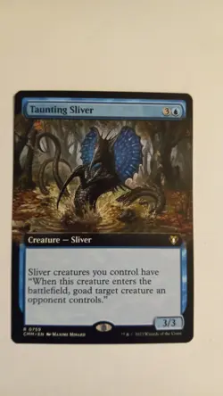 Taunting Sliver Extended Art NM/M Magic the Gathering Commander Masters MTG - Image 1