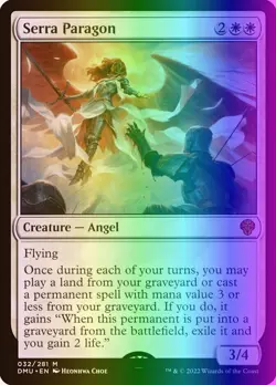 MTG Magic the Gathering Serra Paragon (32/552) Dominaria United LP FOIL - Image 1