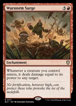 MTG Magic the Gathering Warstorm Surge (117/401) Bloomburrow Commander LP - Image 1