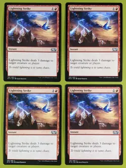 Lightning Strike x4 Magic 2015 M15 4x Playset Magic the Gathering MTG - Image 1