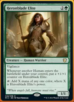 MTG - Heronblade Elite x1 - Pack Fresh - Commander Midnight Hunt - Ready to Ship - Image 1
