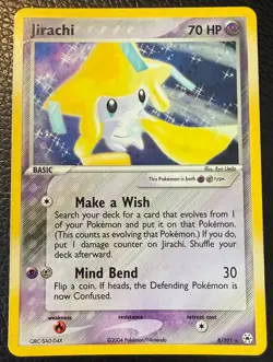 2004 POKEMON TCG JIRACHI EX HIDDEN LEGENDS HOLO RARE 8/101 NM - Image 1