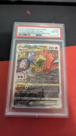Pokemon TCG Charizard VSTAR SWSH262 Sword & Shield Holo Black Star Promo PSA 8 - Image 1