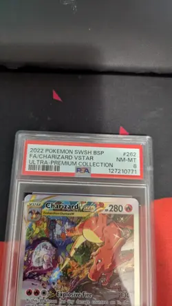 Pokemon TCG Charizard VSTAR SWSH262 Sword & Shield Holo Black Star Promo PSA 8 - Image 2