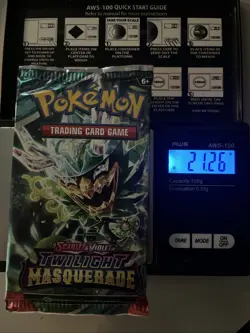 Heavy 21.26g Pokemon Sealed Twilight Masquerade Booster Pack - Image 1