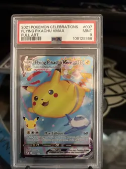 PSA 9 2021 Pokemon Celebrations Flying Pikachu Vmax Full Art - Image 1