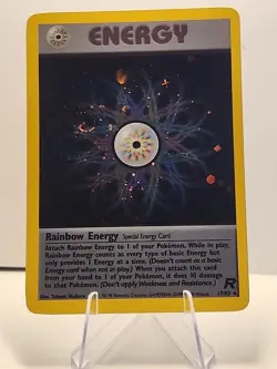 Rainbow Energy 17/82 Team Rocket Holo Rare Pokemon TCG LP - Image 1