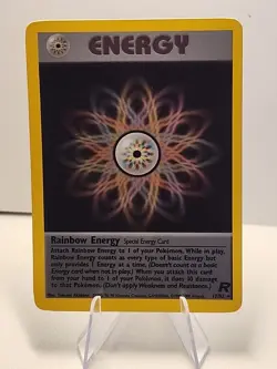 Rainbow Energy 17/82 Team Rocket Holo Rare Pokemon TCG LP - Image 2