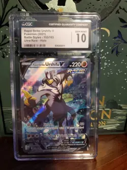 Pokemon Rapid Strike Urshifu V Full Art 153/163 Battle Styles CGC 10 GEM MINT - Image 1