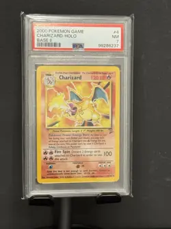 2000 POKEMON BASE SET 2 #4 CHARIZARD-HOLO PSA 7 - Image 1