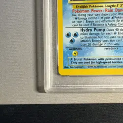 2000 Pokemon Game Blastoise Base Set 2 Holo 2/130 PSA 7 - Image 3