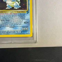 2000 Pokemon Game Blastoise Base Set 2 Holo 2/130 PSA 7 - Image 4