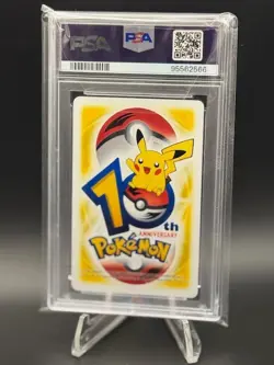 POP 1 !!!! PSA 9 MINT Pokemon Pikachu Ace of Spades 10th Anniversary Poker 2006 - Image 2