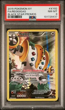 2015 POKEMON BLACK STAR PROMO REGIGIGAS #XY82 PSA 8 NM #101728437 - Image 1
