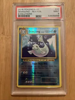 2016 POKEMON XY DEWGONG REV FOIL EVOLUTIONS #29 PSA 9 MINT - Image 1