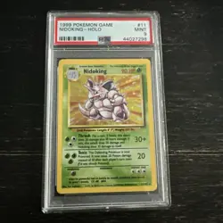 PSA 9 1999 Pokemon Nidoking 11/102 Base Set Unlimited Holo Mint 💎 - Image 1