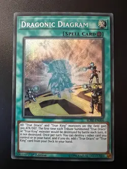 Dragonic Diagram BLRR-EN096 Secret Rare 1st Edition Near Mint Yugioh - Image 1