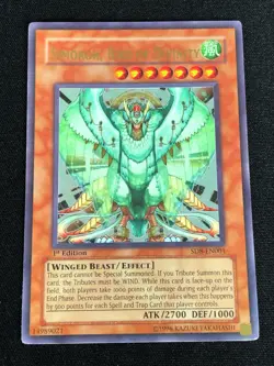 YUGIOH SIMORGH THE BIRD OF DIVINITY 1ST SD8-EN001 ULTRA (LP) - Image 1