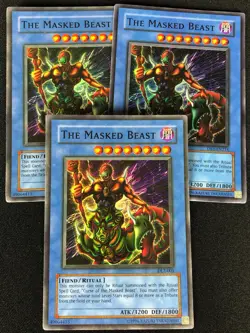YUGIOH THE MASKED BEAST DL2-001 SUPER X3(NM) - Image 1