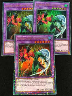 Yugioh Elemental Hero Flame Wingman HAC1-EN019 1st ULTRA x3 (NM) - Image 1