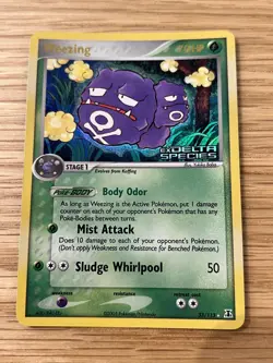 Pokemon TCG EX Delta Species Reverse Holo Stamped Weezing Card 33/113 NM - Image 1