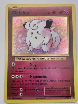 Clefairy 63/108 Reverse Holo Rare XY Evolutions Pokemon Card NM - Image 2