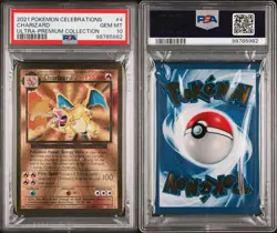 Pokemon Celebrations UPC CHARIZARD Gold Metal Card Promo #4/102 PSA 10 Gem Mint - Image 3
