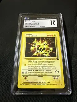 CGC 10 GEM MINT Electabuzz # 2 WB Movie WOTC Black Star PROMO Pokemon Card - Image 1