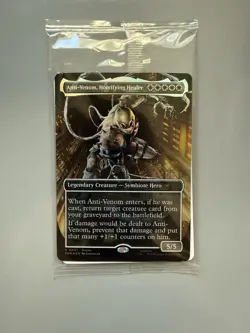 Magic The Gathering x Marvel Legends Agent Anti-Venom Foil Promo Card Sealed - Image 1