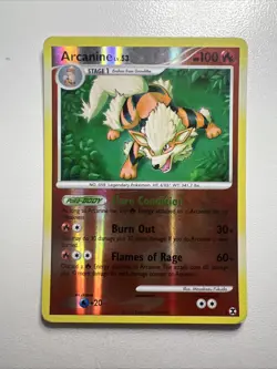 Arcanine 1/111 Rising Rivals Reverse Holo Pokemon Card NM - Image 1
