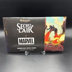 MTG Secret Lair x Marvel's Spider-Man: Heroic Deeds Rainbow Foil Edition In-Hand - Image 1