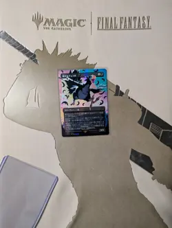 MTG Final Fantasy Traveling Chocobo Neon Black Foil Japanese Edition 0551 - Image 4