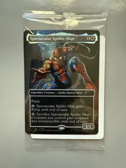 Magic The Gathering MTG Marvel Legends Spectacular Spider-Man Promo Card Sealed - Image 1