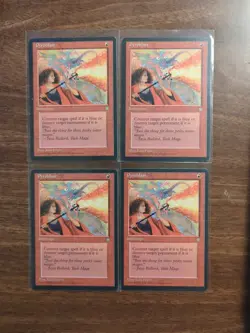 MTG Ice Age Set Playset Four Pyroblast Beautiful Mint/NM 1995 release - Image 1