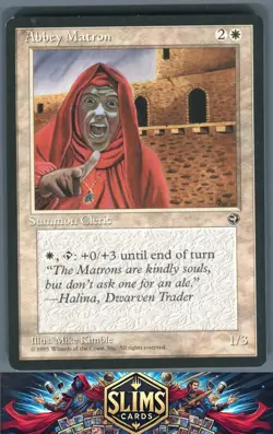 Magic the Gathering MTG Homelands Abbey Matron #103 Buy 2 Get 1 - Image 1