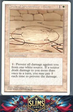 Magic the Gathering MTG Fourth Edition Circle of Protection: White # Buy 2 Get 1 - Image 1