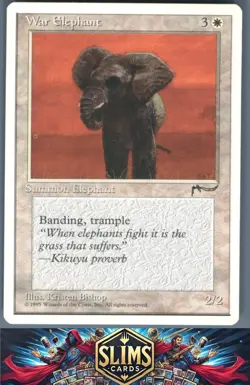Magic the Gathering MTG Chronicles War Elephant # Buy 2 Get 1 - Image 1