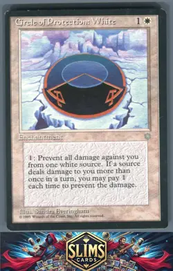 Magic the Gathering MTG Ice Age Circle of Protection: White # Buy 2 Get 1 - Image 1