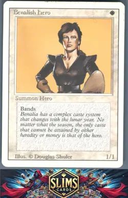 Magic the Gathering MTG Revised Edition Benalish Hero # Buy 2 Get 1 - Image 1