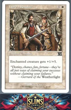 Magic the Gathering MTG Classic Sixth Edition Hero's Resolve #24 Buy 2 Get 1 - Image 1