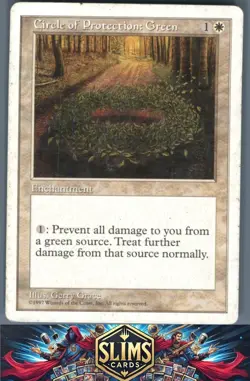 Magic the Gathering MTG Fifth Edition Circle of Protection: Green # Buy 2 Get 1 - Image 1