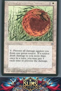 Magic the Gathering MTG Ice Age Circle of Protection: Green # Buy 2 Get 1 - Image 1