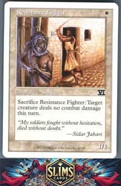 Magic the Gathering MTG Classic Sixth Edition Resistance Fighter #38 Buy 2 Get 1 - Image 1