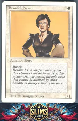 Magic the Gathering MTG Revised Edition Benalish Hero # Buy 2 Get 1 - Image 1